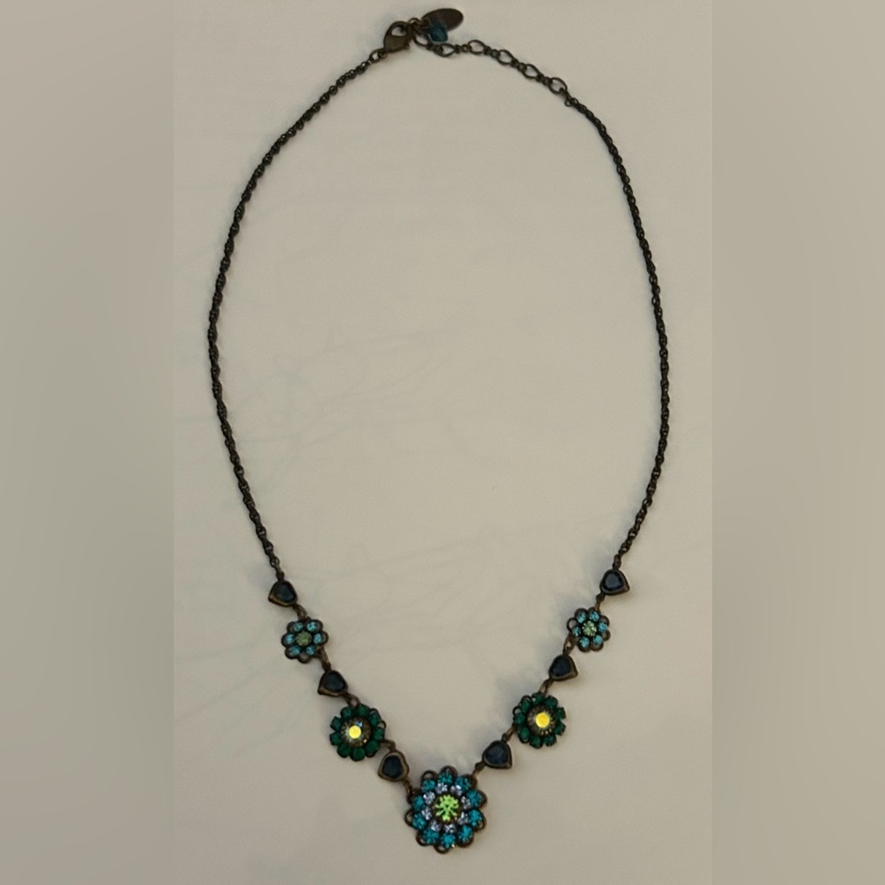 LIZ PALACIOS Vintage Crystal Statement Necklace